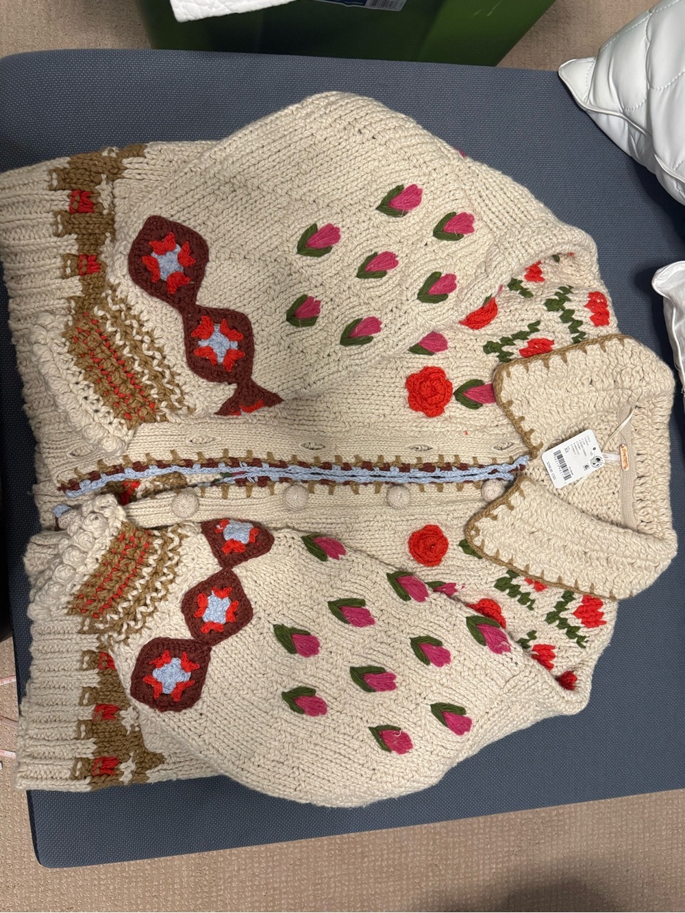 Free People Rosebud Oversize Cardigan XS - Picture 6 of 7